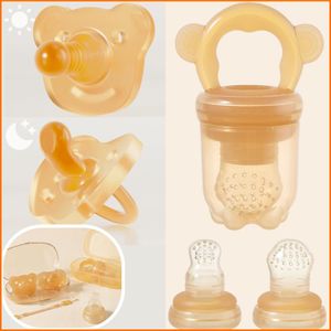 Ensemble 7 en 1 : tétine et bol à fruits pour bébé - Tétine en silicone sans BPA + boîtes de rangement