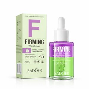 SADOER Sérum Visage Éclat & Fermeté – Centella Asiatica & Huile de Pépin de Raisin – Hydratant, Anti-Rides 