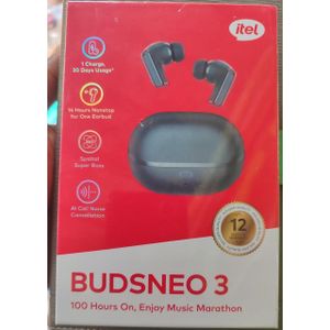 Itel Ecouteurs bluethooth sans fil_Budsneo 3 - noir