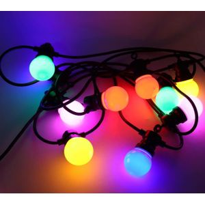 Guirlande Lumineuse LED, G50 Ampoule Guirlande Lumineuse 5M 10 LED Globe RVB Suspendu Coloré