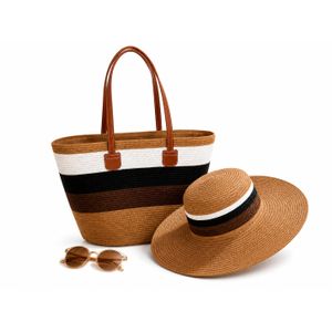 Ensemble Sac de Plage et Chapeau Large Bord – Style Été Élégant