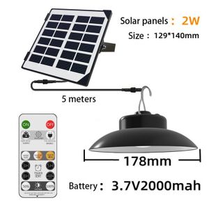 Lampe à Suspension Solaire à LED Avec Télécommande Lumière Sensible étanche Pour Jardin, Terrasse, Balcon, Maison, éclairage Paysager