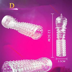 General Préservatifs en silicone réutilisables, extensions pour pénis masculin, anneaux de retard en cristal avec pointes, et jouets sexuels pour adultes masculins