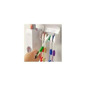 Support Distributeur De Dentifrice Fixé Au Mur Et Porte-brosse à Dents