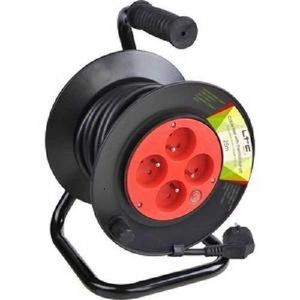 Enrouleur Rallonge Chantier 25M 230V en polypropylène ininflammable NVTG