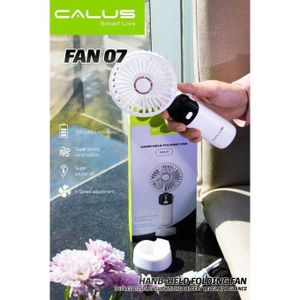 CALUS  FAN 07 – Mini Ventilateur Portable Rechargeable 5 Vitesses avec Écran LED et Support