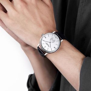 Montre homme  classique à deux aiguilles, simple et fine