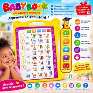 Baby Book – Tablette Éducative Interactive pour Enfants ABC & 123