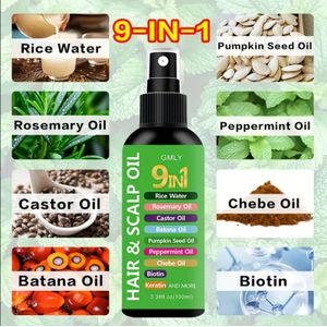 Huile Capillaire 9-en-1 - Anti-Chute & Pousse Intense - 100ml