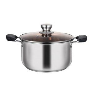 Casserole Inox avec Couvercle – Ø20 cm, Cuisson Polyvalente