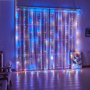 Kingnote 3m X3m Interior String Lights Led Copper Wire Usb Remote Control Colorful Christmas Decoration Curtain Lights