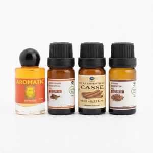 4 Huiles essentielles (myrrhe + aromatique + casse + nard)