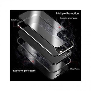 Coque Magnétique Vitre Double Faces Compatible IPhone 12 Pro Max - Noir