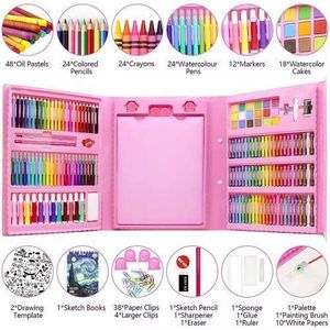 Gn Super Mega Art Set 208 Pièces - Kit de Dessin et Peinture Complet