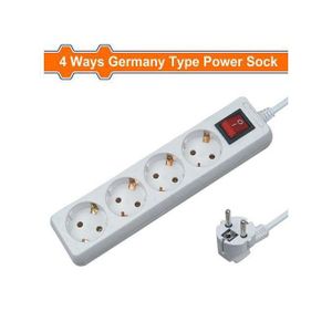 WADFOW WEJ7304 - Bloc D'alimentation - Rallonge électrique 4 Prises - Blanc BV