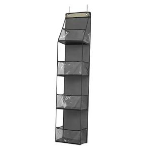 POHB Rangement Suspendu Porte 4 Niveaux - Sac de Rangement Transparent pour Entrée, Chaussures et Accessoires