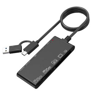Genetic Lecteur de cartes mémoire USB3.07 en 1 Rocketek pour cartes CF MS M2 XD TF
