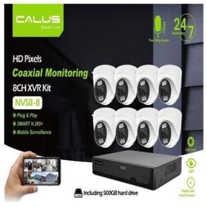 CALUS Système de vidéosurveillance NVS8-8 Wi-Fi à 8 canaux avec disque dur 500G