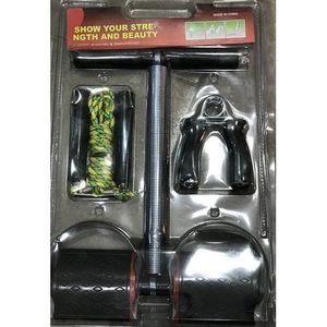 Sports Ensemble D'entraînement à 3Voies - Coupe-ventre - Expanseur Thoracique - Corde à Sauter NOIR