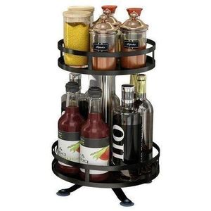 Étagère à épices à Deux Niveaux Rotative à 360 Degrés