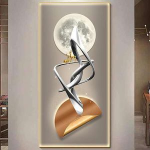 TABLEAU Peinture Moderne CERF Abstrait Mur Art 60X40