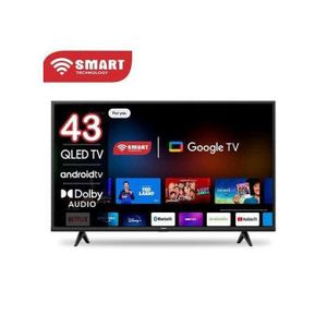 Smart  TV LED 43 Pouces Décodeur Intégré-WIFI-Android + Support Mural Offert Garantie 12 Mois