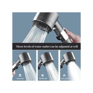 Douche à Main, Pommeau De Douche Haute Pression 4 En 1, à 3 Réglages De Pulvérisation