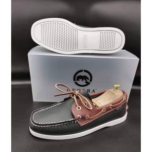 Gn Baladeuse Pour Hommes en cuir BLEU/ROUGE