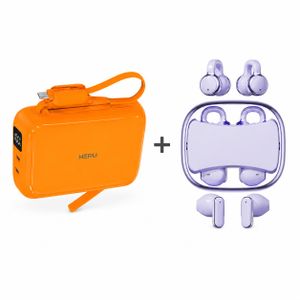 Hepu Écouteurs Bluetooth Sans Fil Premium + Power Bank – Pack Recharge Intelligente