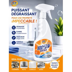 Nettoyant graisse et huile 500g - Pour appareils électroménagers, ustensiles de cuisine, automobile, maison et extérieur
