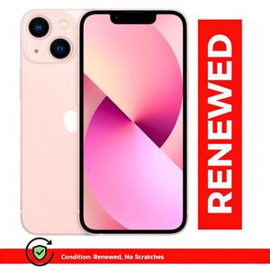 Renewed Apple iPhone 13 - Smartphone 5G - Mémoire interne 128 Go - Écran OLED - 6,1 pouces - 2532 x 1170 pixels - Double caméra arrière 12 Mpx - Caméra frontale 12 Mpx rose