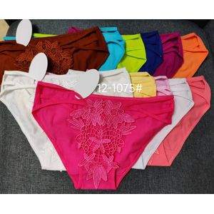 Kits De 6 Culotte En Coton Dentelle Multicolore