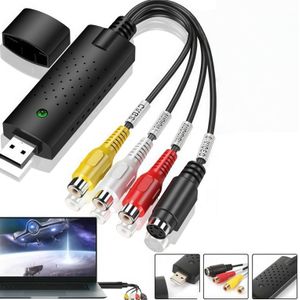 Carte Capture Vidéo RCA vers USB, Convertisseur USB 2.0 VHS vers numérique,Adaptateur Audio et Vidéo pour VHS, DVD, D-VR, TV – Compatible PC et Mac  