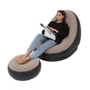 Intex Fauteuil Et Pouf Gonflable Confortable - Noir