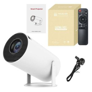Mini projecteur, HY300 4K, correction automatique de la distorsion, projecteur intelligent avec Android 11, Wi-Fi, 180 degrés, écran de 130 pouces