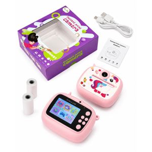 Appareil photo instantané pour enfant avec impression – Rose