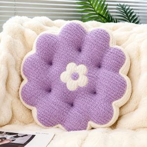Coussin Fleur en Peluche Ultra Doux, Coussin d'Assise Épais et Confortable, Coussin Décoratif pour Canapé, Lit, Chaise, Chambre, Salon 