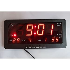 Horloge Numérique Lumineux Moyen - Noir