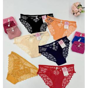 lot de 6 slips sana trace dentelle