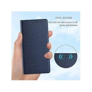 Etui à rabat Compatible pour Samsung Galaxy S25 Ultra Avec Antichoc - BLEU