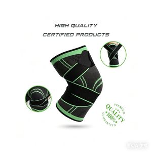 Genouillère Élastique -1 x Genouillère (pas une paire) -Vert / Noir