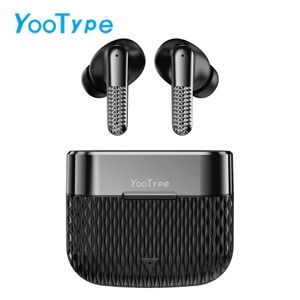 YooType Écouteurs Intra Sans Fil Bluetooth BT6.0, Anti Bruit, Son Stéréo HiFi Longue Autonomie, Blanc