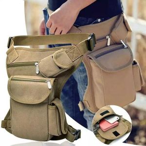 SAC JAMBIÈRES DE MOTO CUISSIERE JAMBE KAKI SAC A BANDOULIERE EN TOILE POUR HOMMES, SACOCHE DE TAILLE DECONTRACTEE, BANANE DE HANCHE, MILITAIRE, VOYAGE, MULTI-USAGES, CYCLISME, TACTIQUE RANDONNEE MOTO SPORT PLEIN AIR CAMPING JAMBE EQUITATION PECHE MOTARD