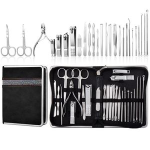 Ensemble de Manucure 26 en 1 Outil de Coupe-Ongles en Acier Inoxydable