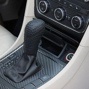 Housse universelle antidérapante en silicone souple pour pommeau de levier de vitesse de voiture avec élasticité (noir)