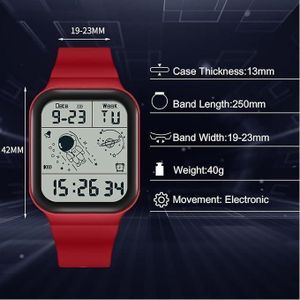 Cool Montre-bracelet Numérique Pour Hommes Et Femmes