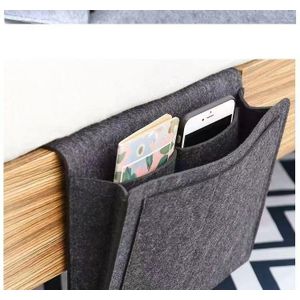 Poche de Rangement Lit Chevet, Organiseur pour Dortoir Lit Superposé, Support Téléphone Tablette