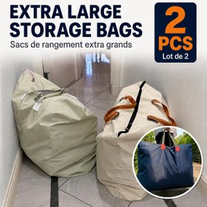 Lot de 2 sacs de rangement XXL, 70 × 90 cm 