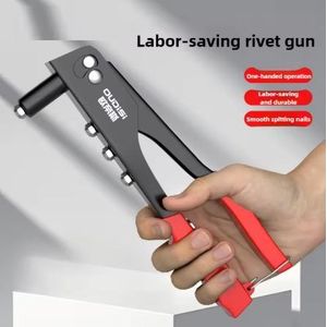 Kit d'outils pour rivets, riveteuse professionnelle avec 4 adaptateurs de buse, pistolet à riveter manuel 4 en 1 avec 100 rivets inclus