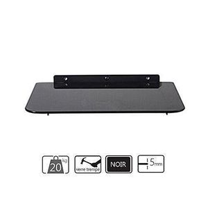 Support Mural - Compatible - DVD/Décodeur/Lecteur Vidéo - 1 étagère - Noir